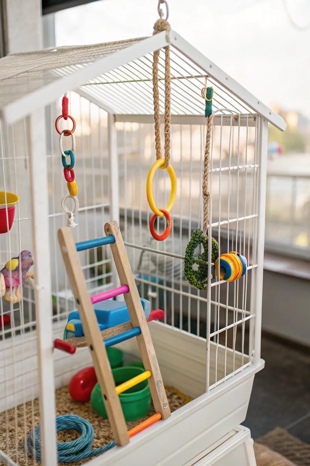 A play gym offers endless entertainment possibilities.