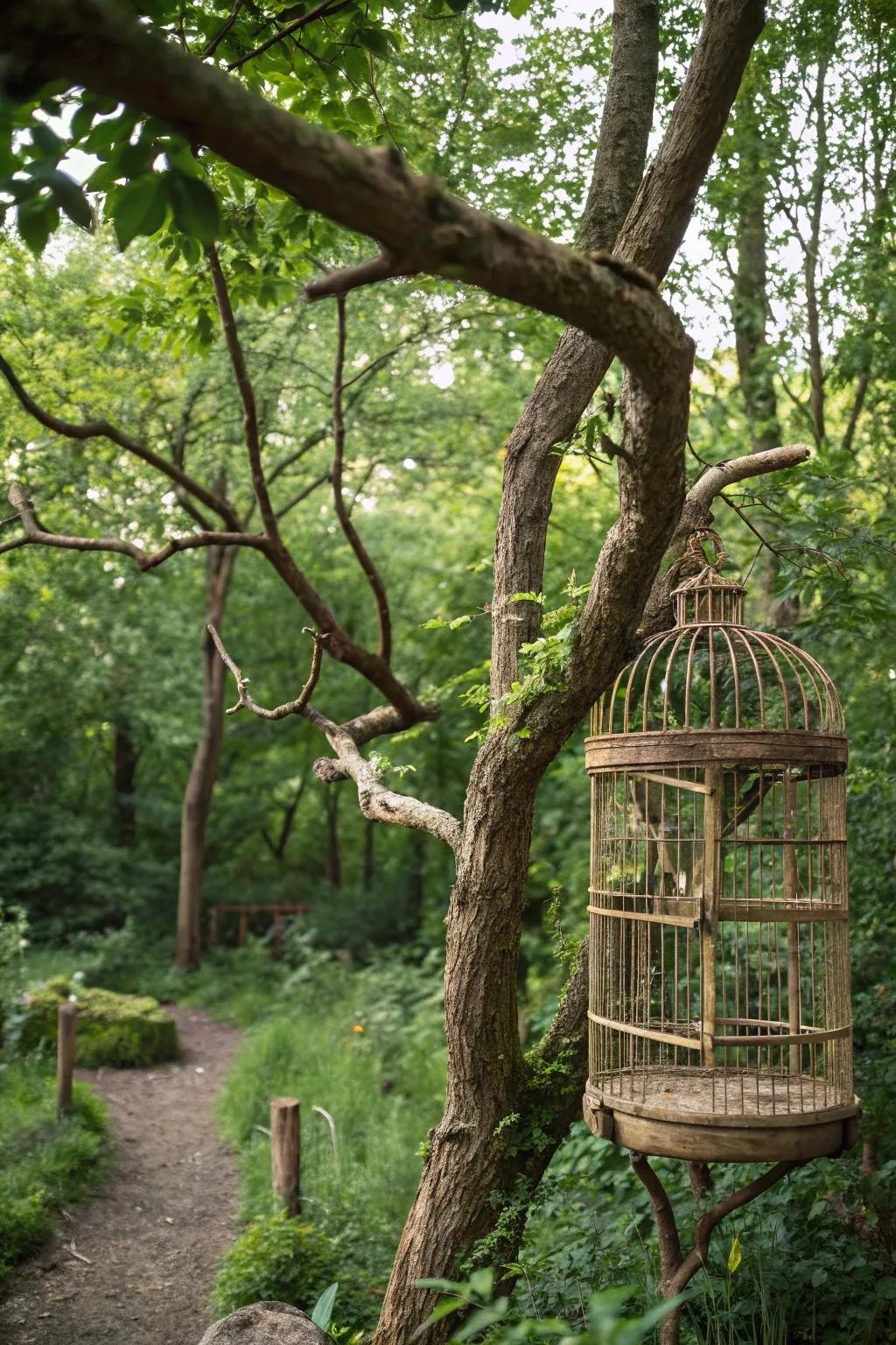 Natural branches bring the outdoors into your bird's home.