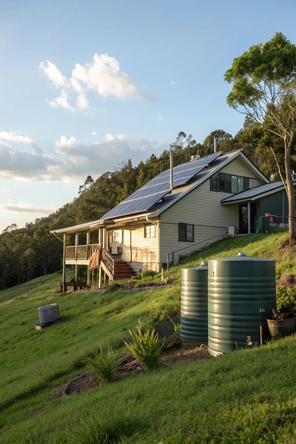 Eco-conscious features enhance hillside homes’ efficiency and green credentials.