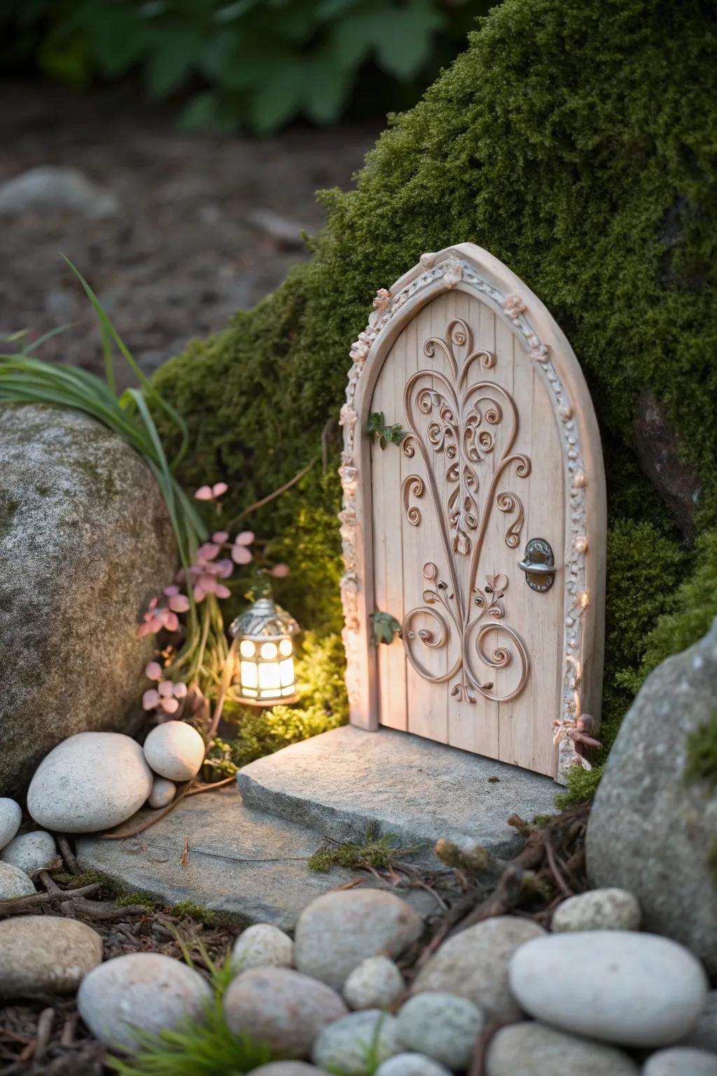 Unlock the magic of the night with this enchanting glow-in-the-dark fairy door.