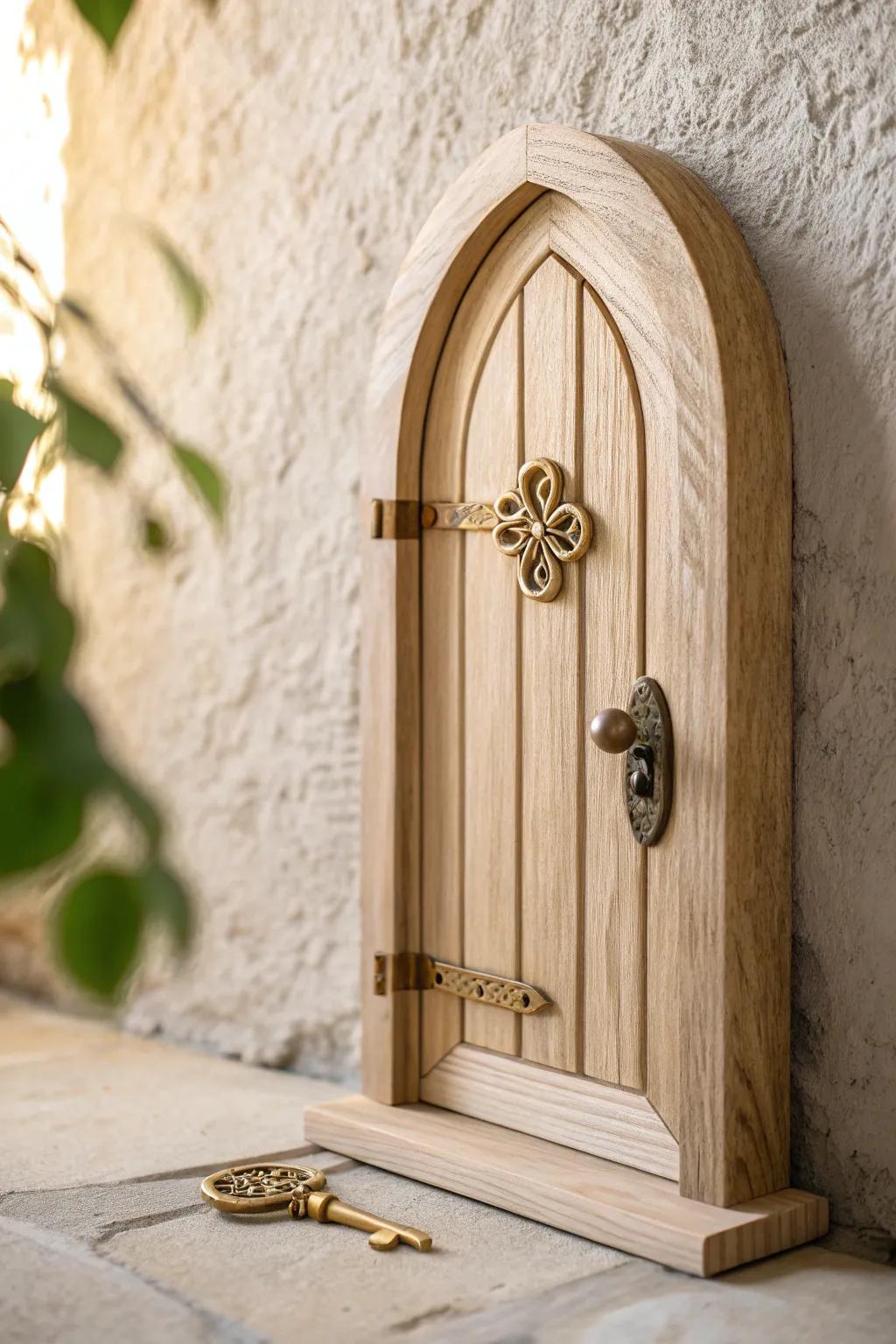 Unlock the magic with a touch of vintage charm. ✨🔑 #FairyDoorDesign #ScandiBohoStyle