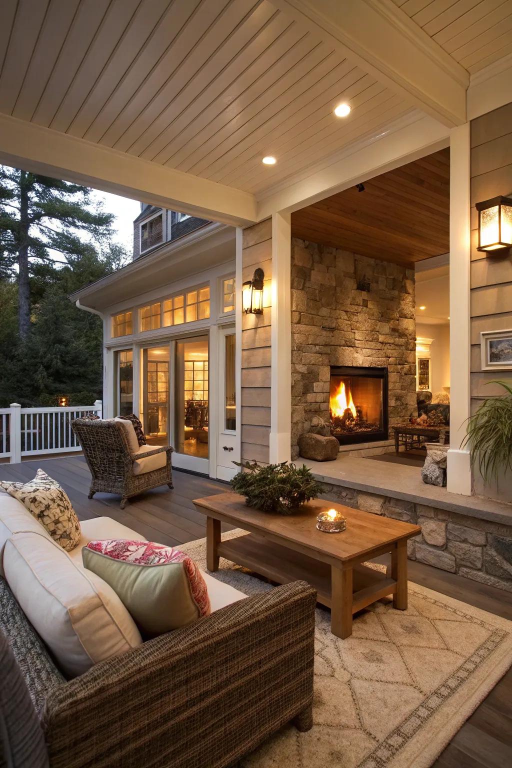 Create fluid connection between indoor and outdoor areas with coordinated decor.