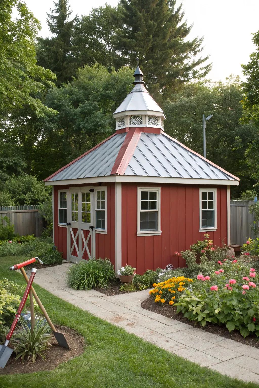 A vinyl cupola combines style with low maintenance.