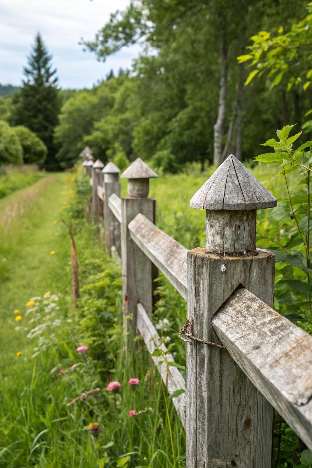Sustainable charm with recycled material post caps.
