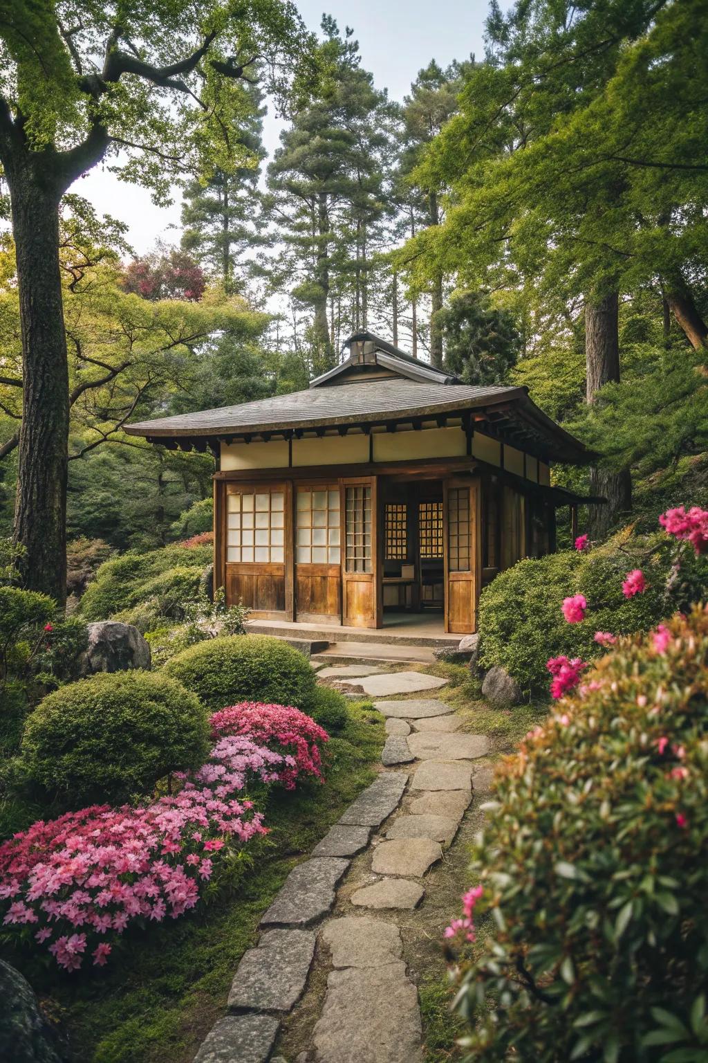 Tea houses offer a peaceful retreat.