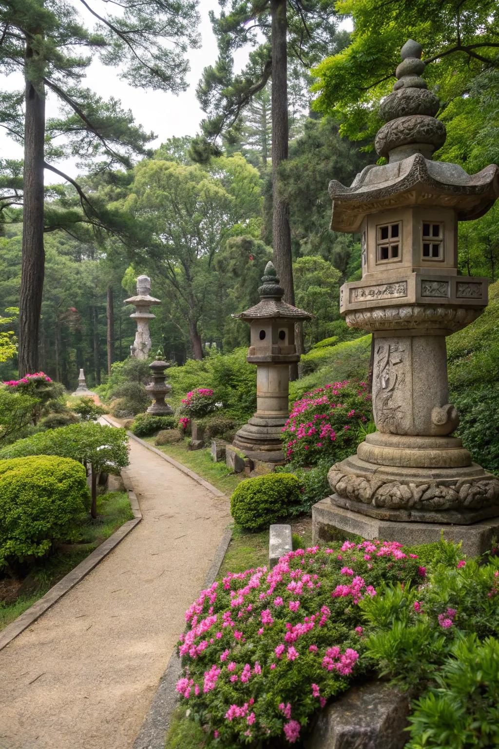 Stone sculptures: Timeless garden art.