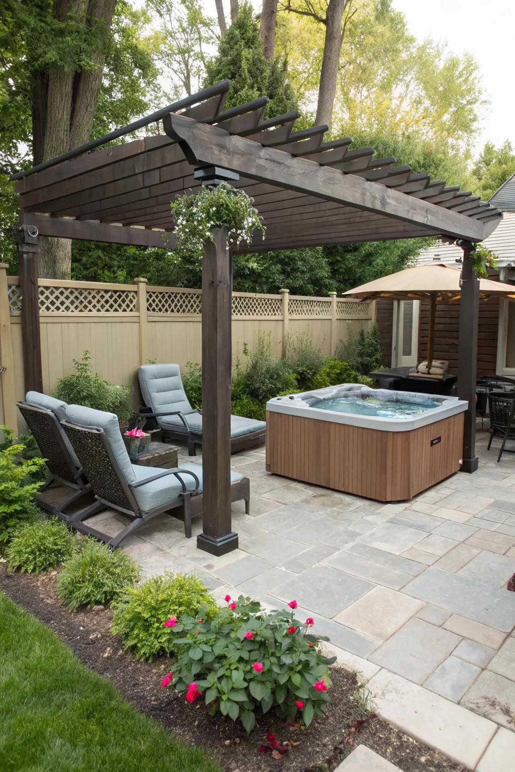 Create a luxurious spa retreat under your pergola.