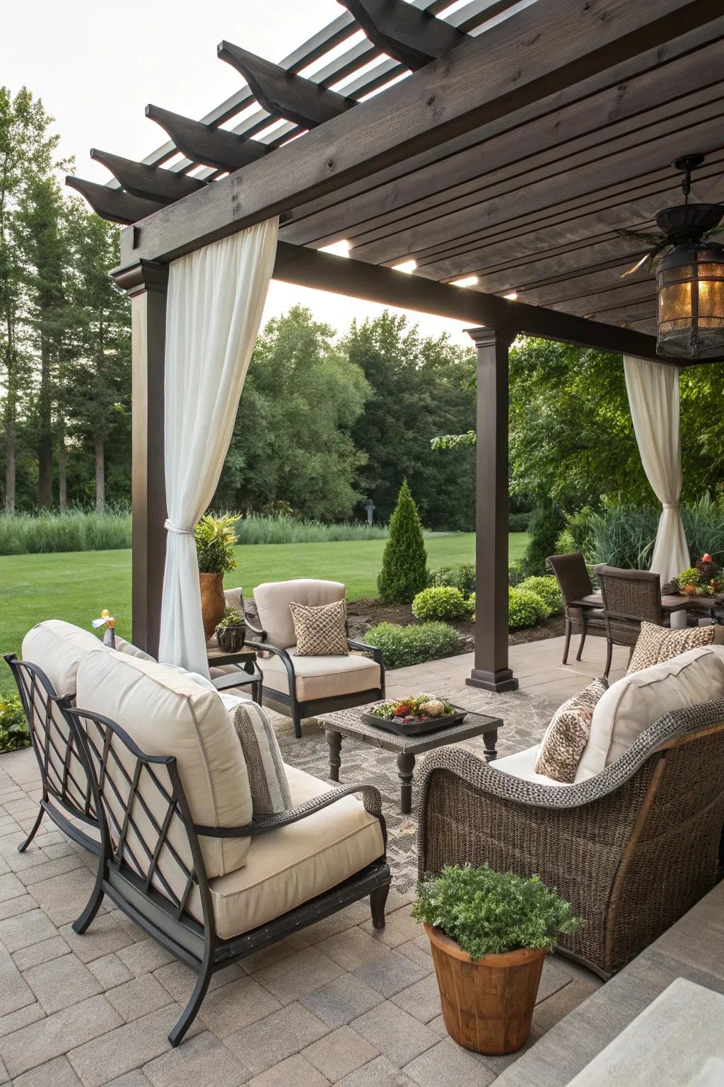 An inviting outdoor living area perfect for relaxation and entertaining.