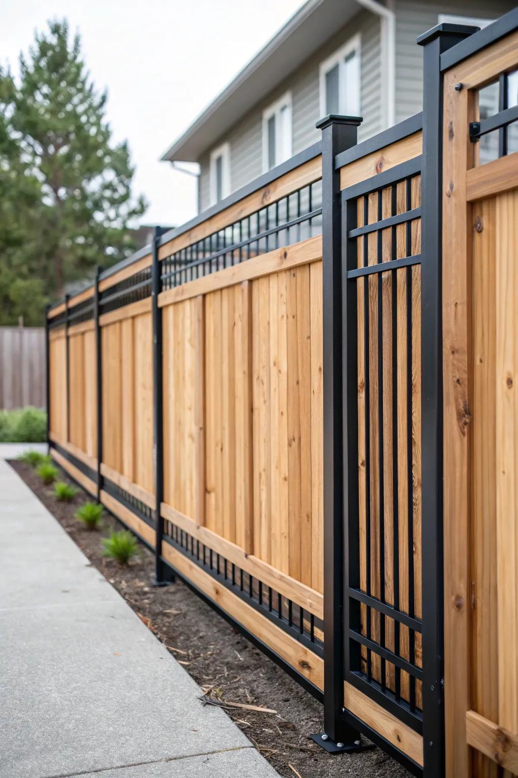 Combining different materials can result in a truly unique fence design.