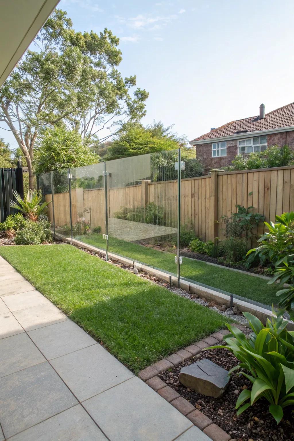 Glass panels offer privacy while maintaining beautiful views.