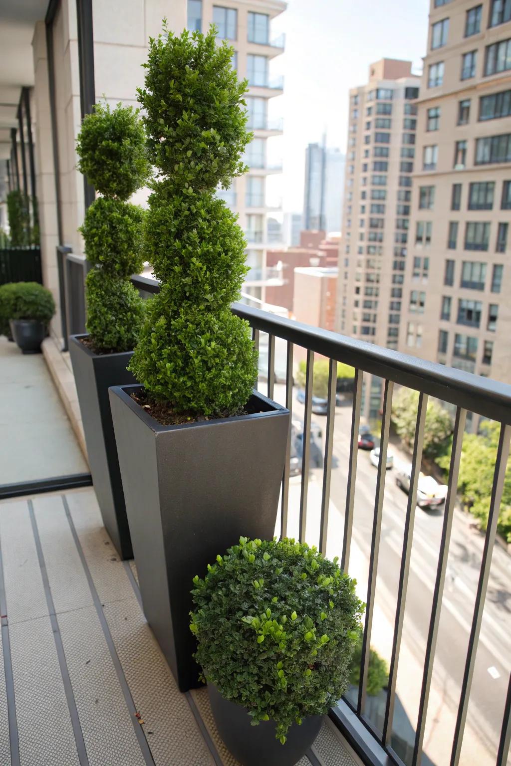 Vertical planters provide smart gardening solutions in small spaces.