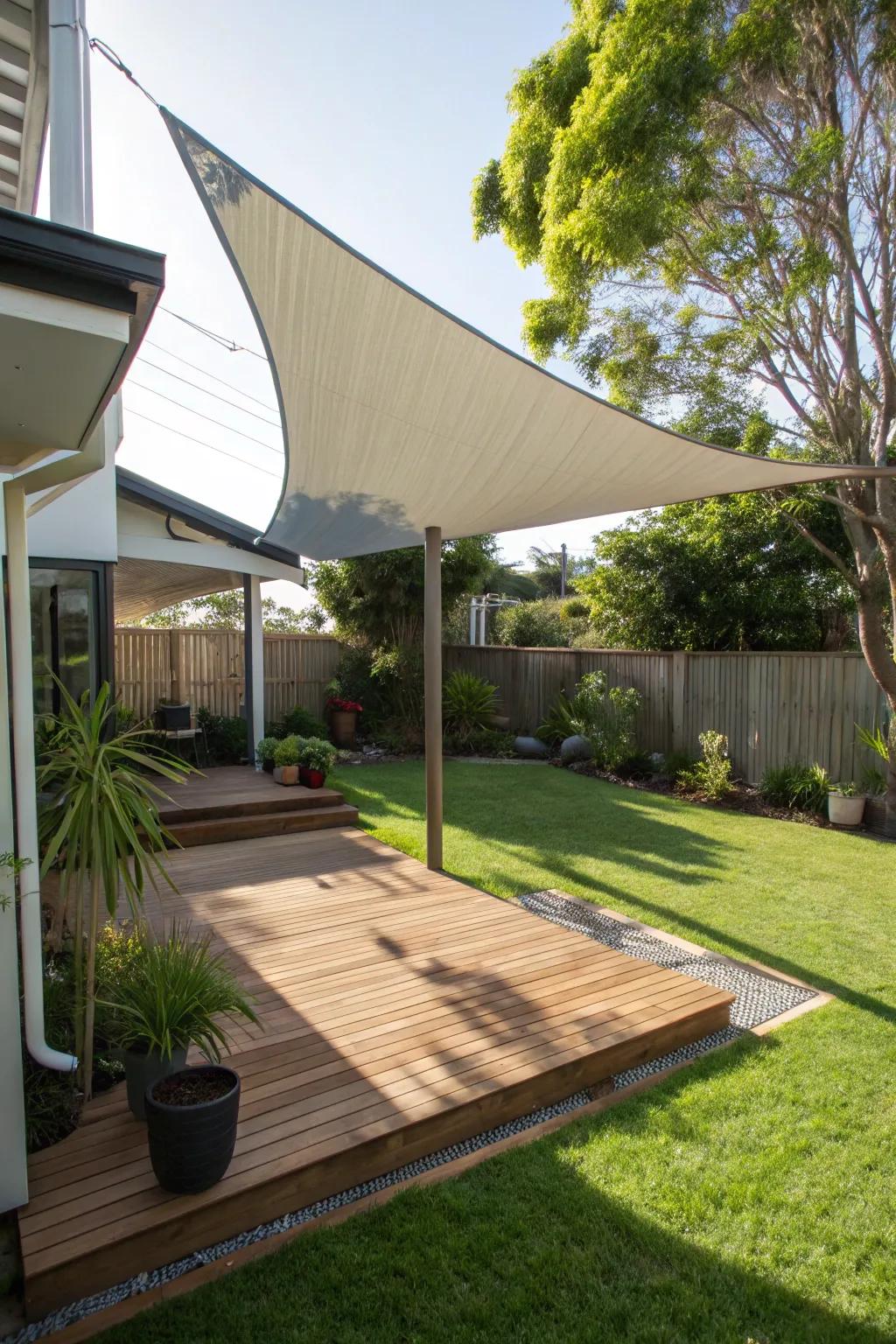 Introduce dynamic form using tilted sail setups.