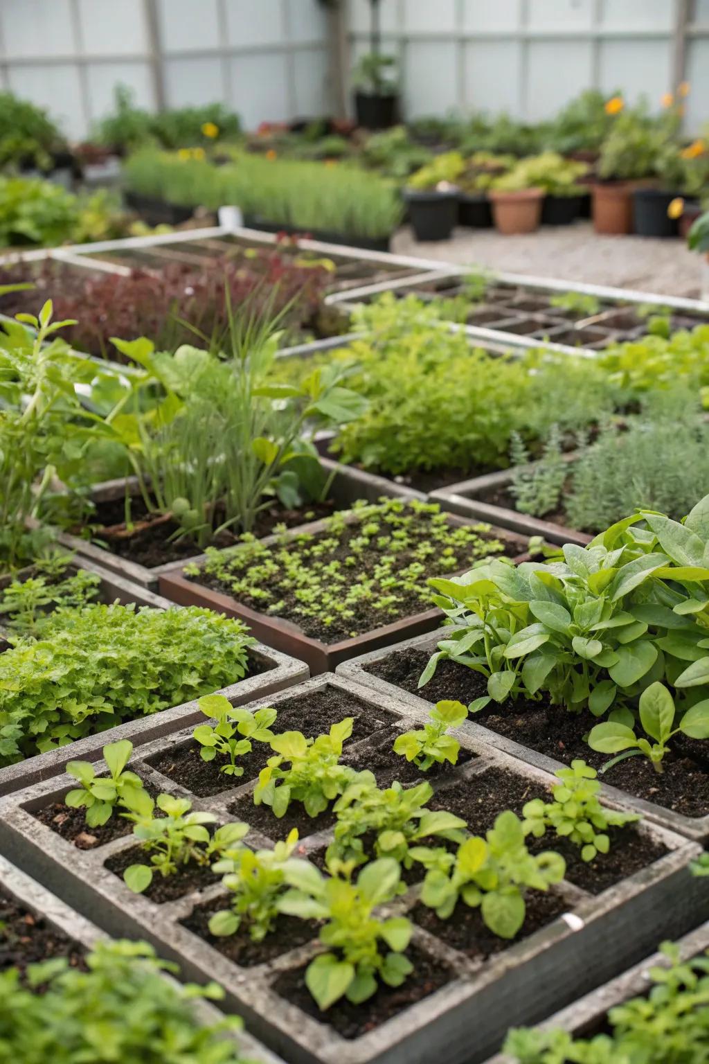 Efficient use of space with dense planting boosts your harvest.