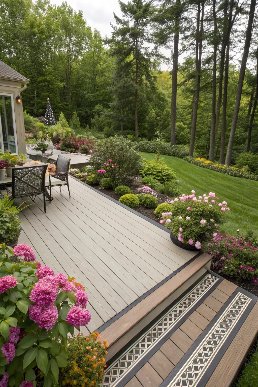 Multi-width boards for a dynamic look.