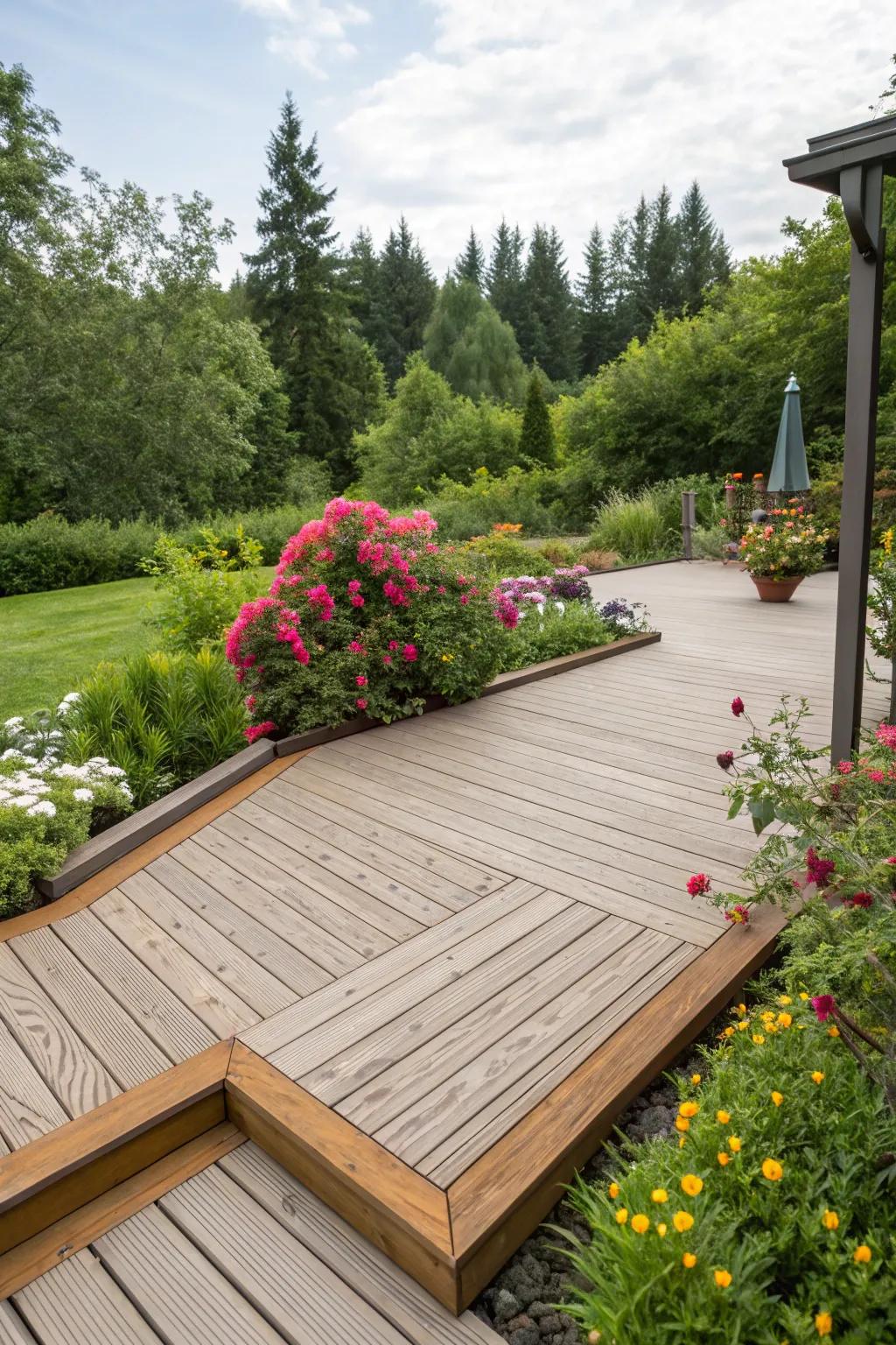 Transition boards add texture and interest.