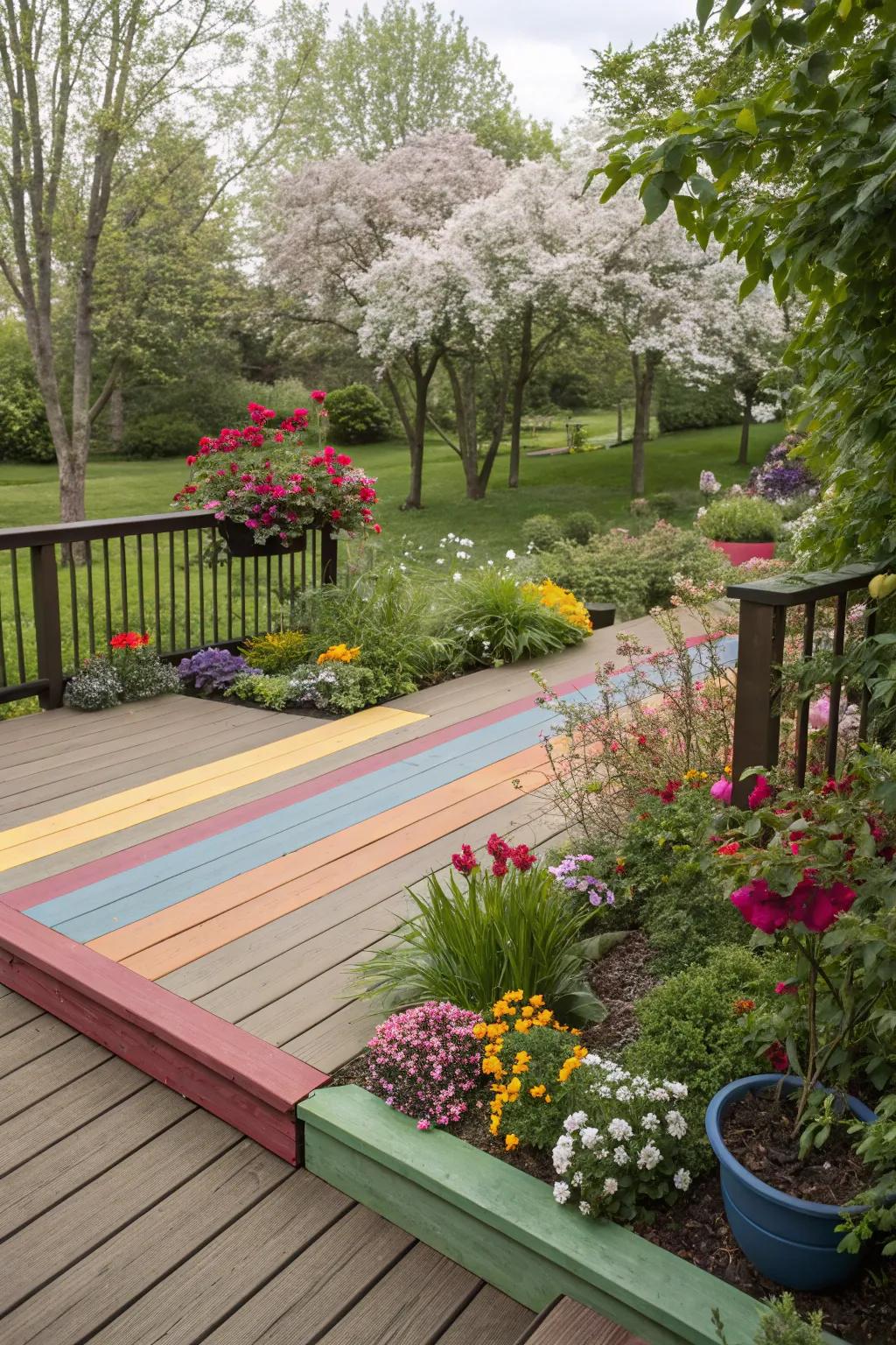 Colorful composite borders for a vibrant touch.