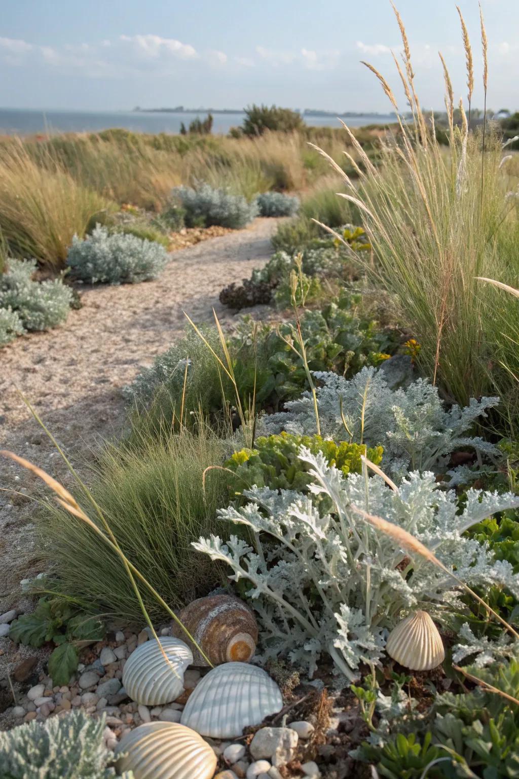 Dusty miller fitting perfectly within coastal garden themes.