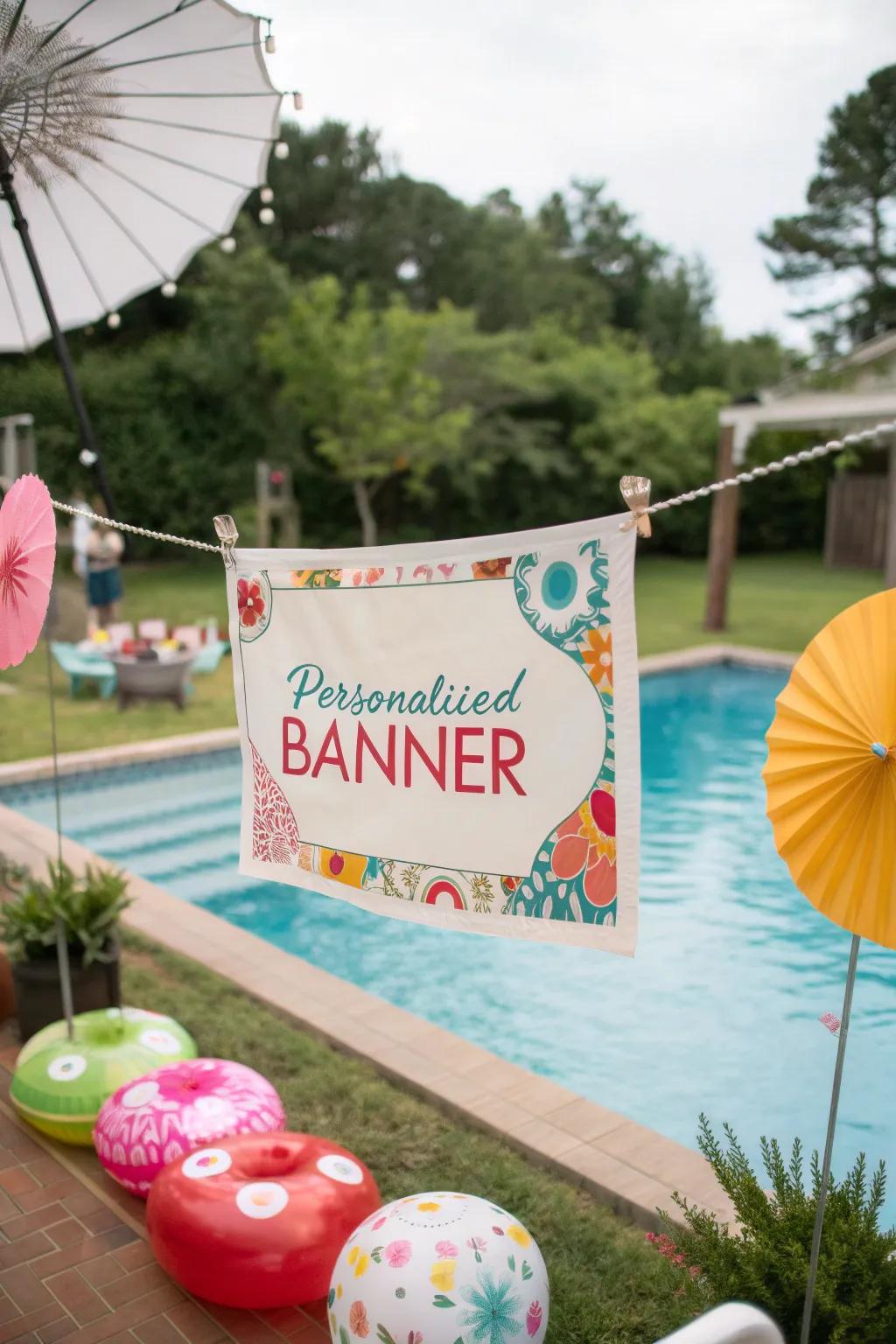 Make your party uniquely yours with a personalized banner.