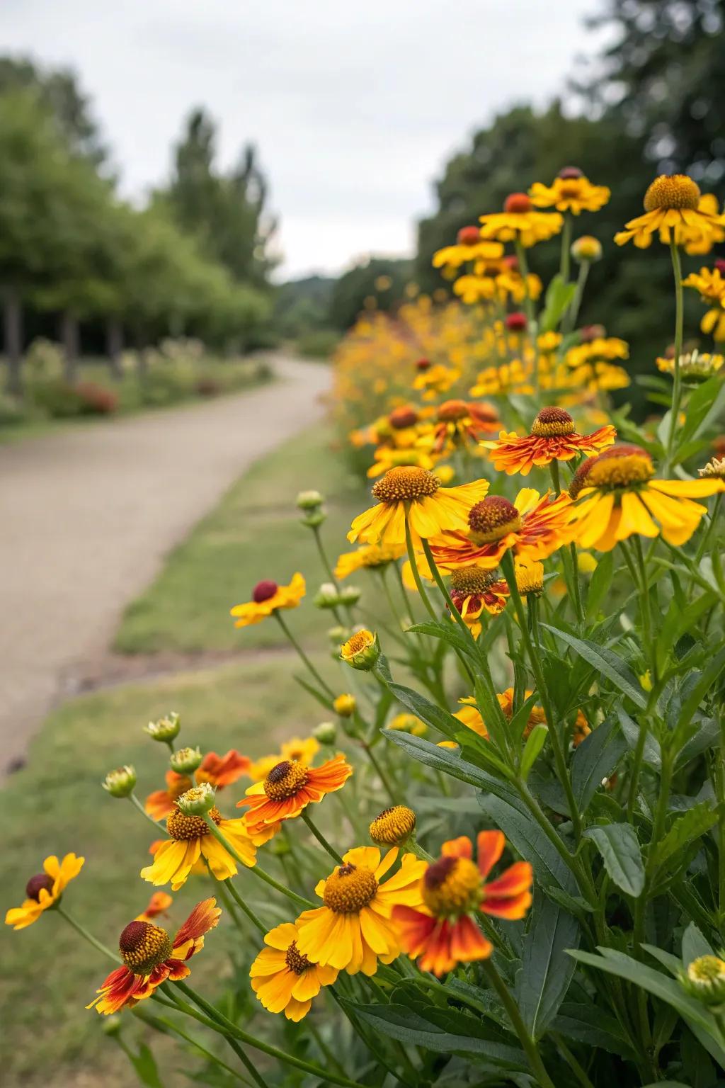 Sneezeweed brings bold colors to your fall garden.