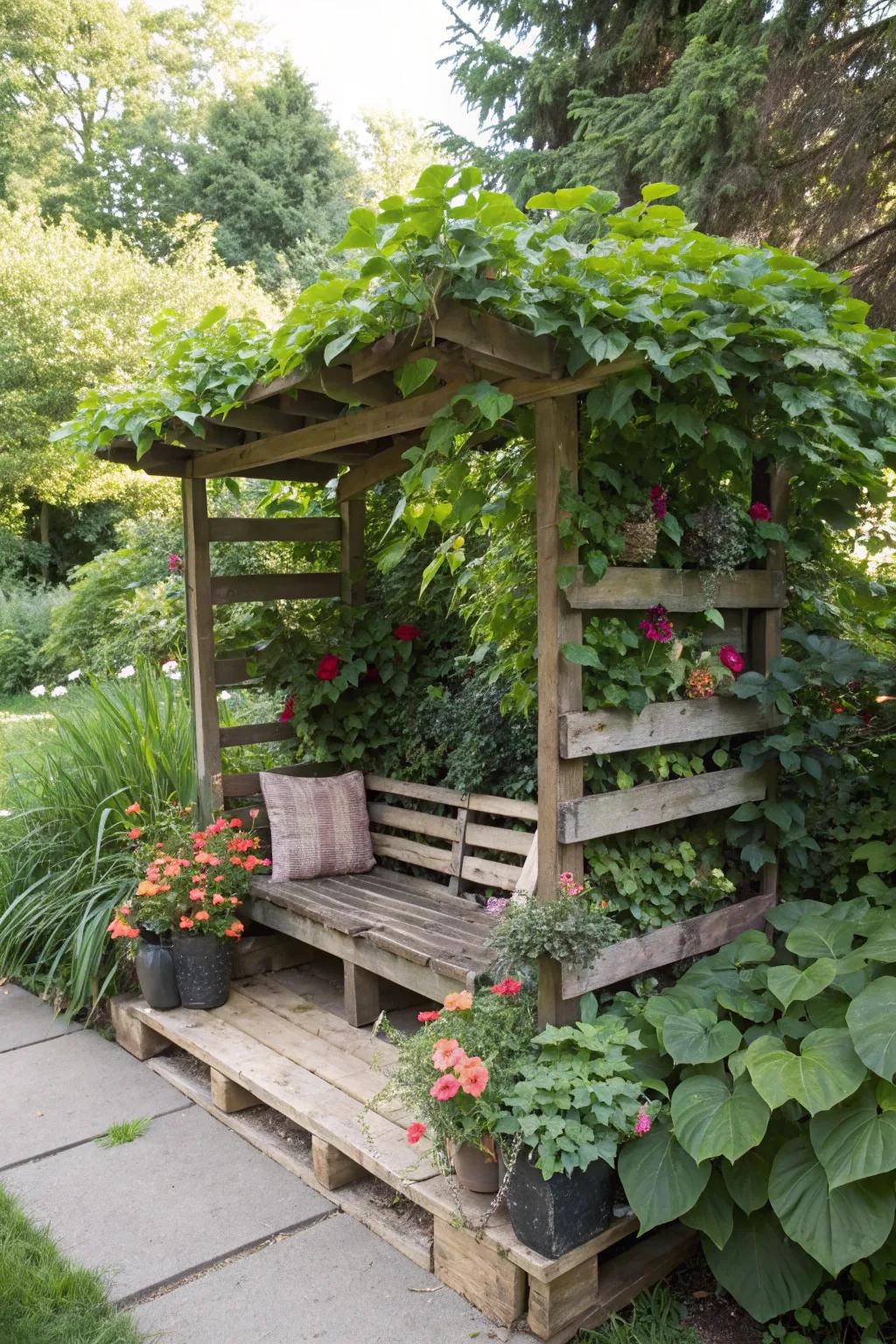 Pallet shades offer a rustic DIY appeal.