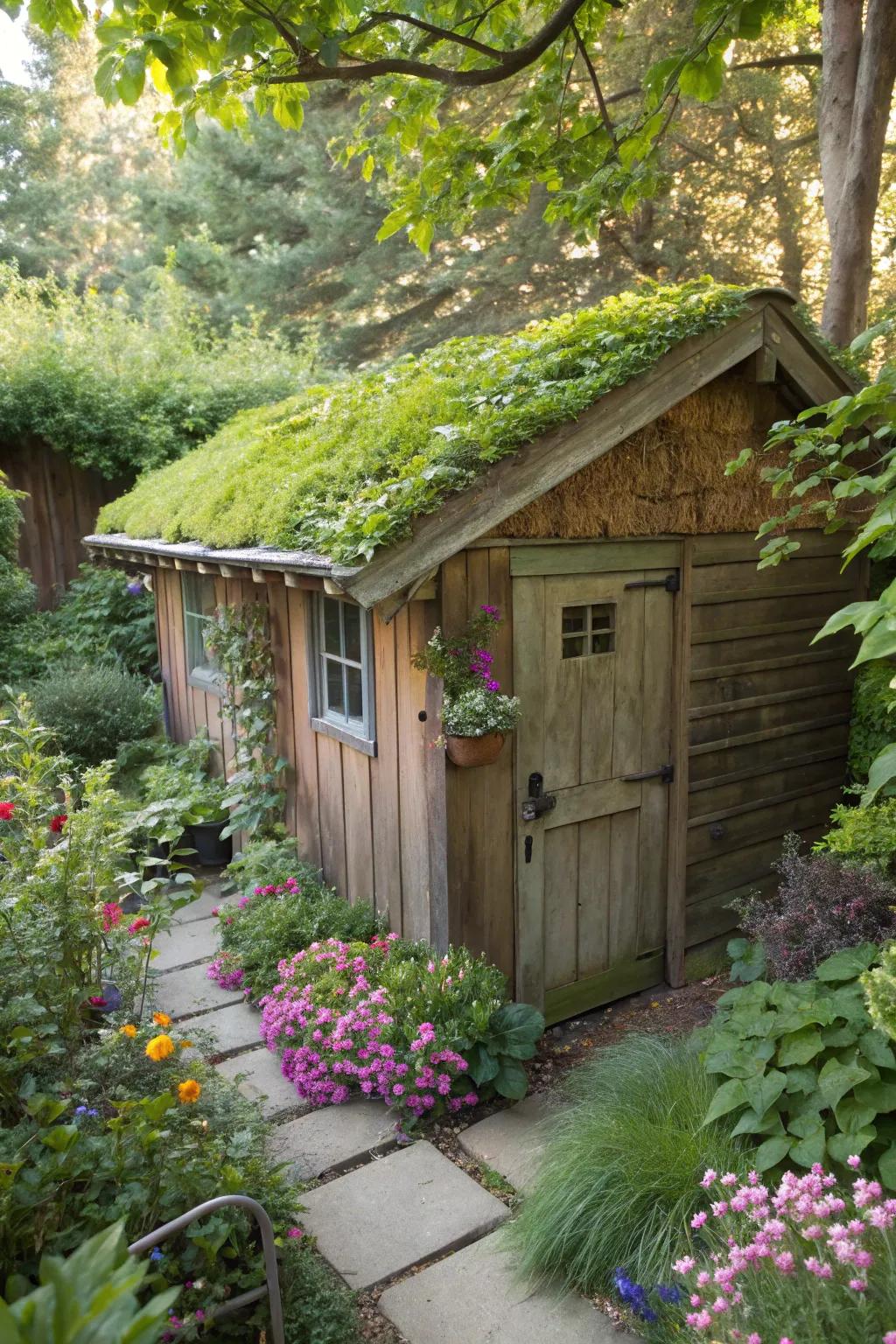 Green roofs offer eco-friendly shade and insulation.