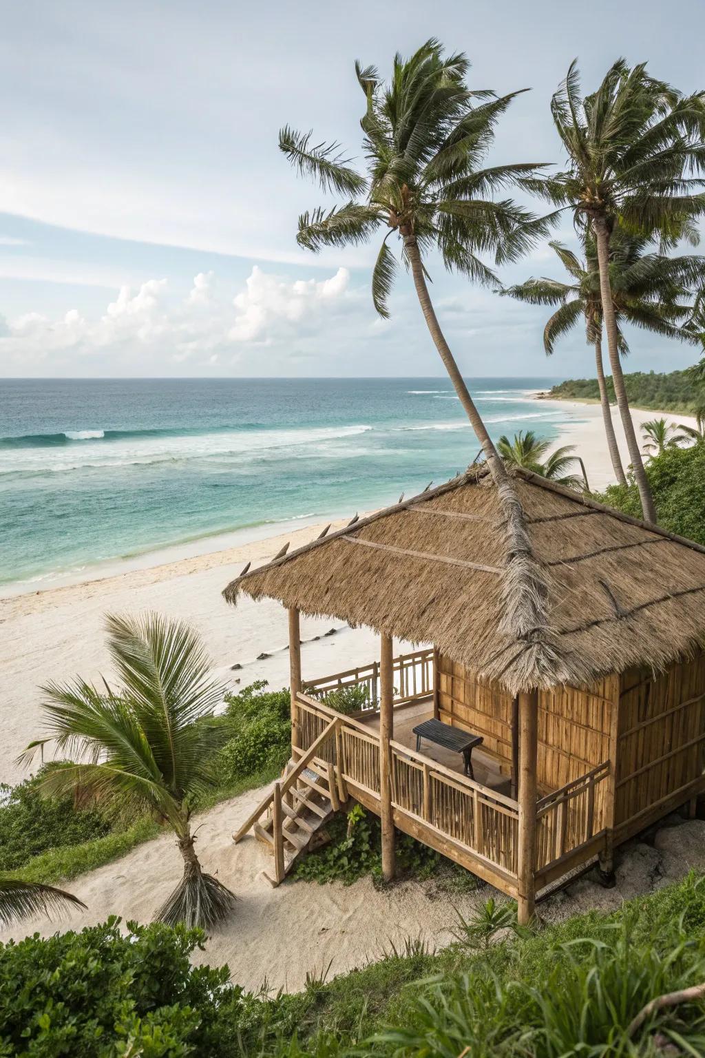 A bamboo beach retreat that captures the essence of seaside living.