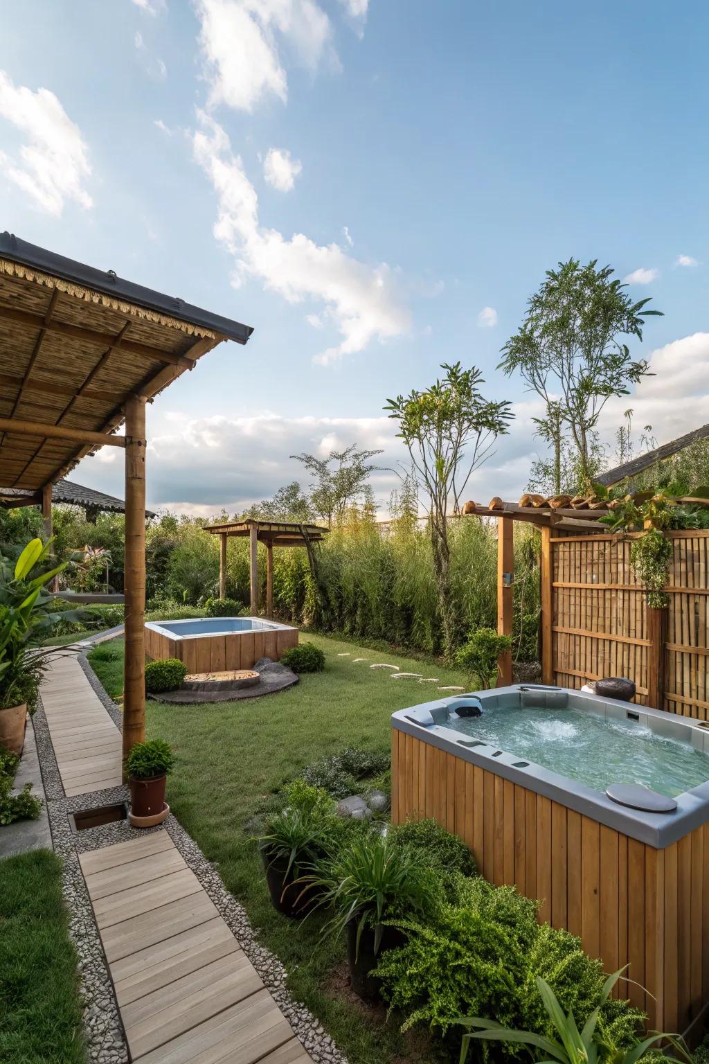 A bamboo spa getaway that offers relaxation and luxury.