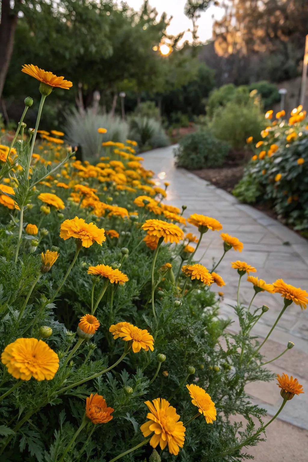 Desert marigold adding vibrant color to the landscape.