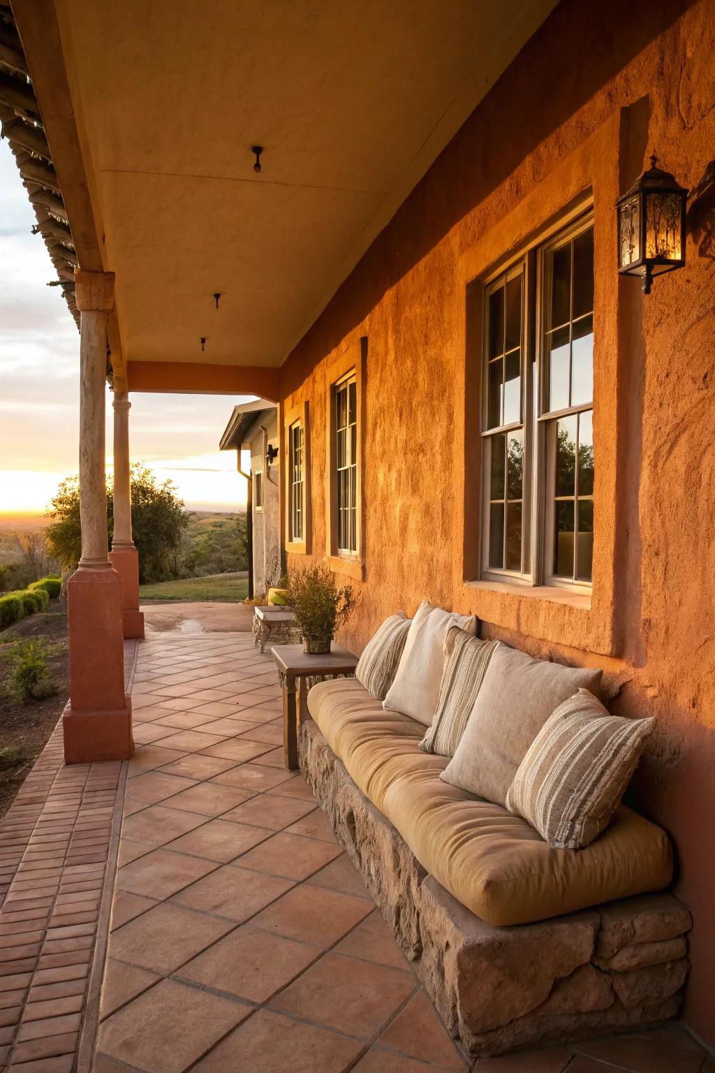 Earthy tones create a warm and inviting atmosphere.