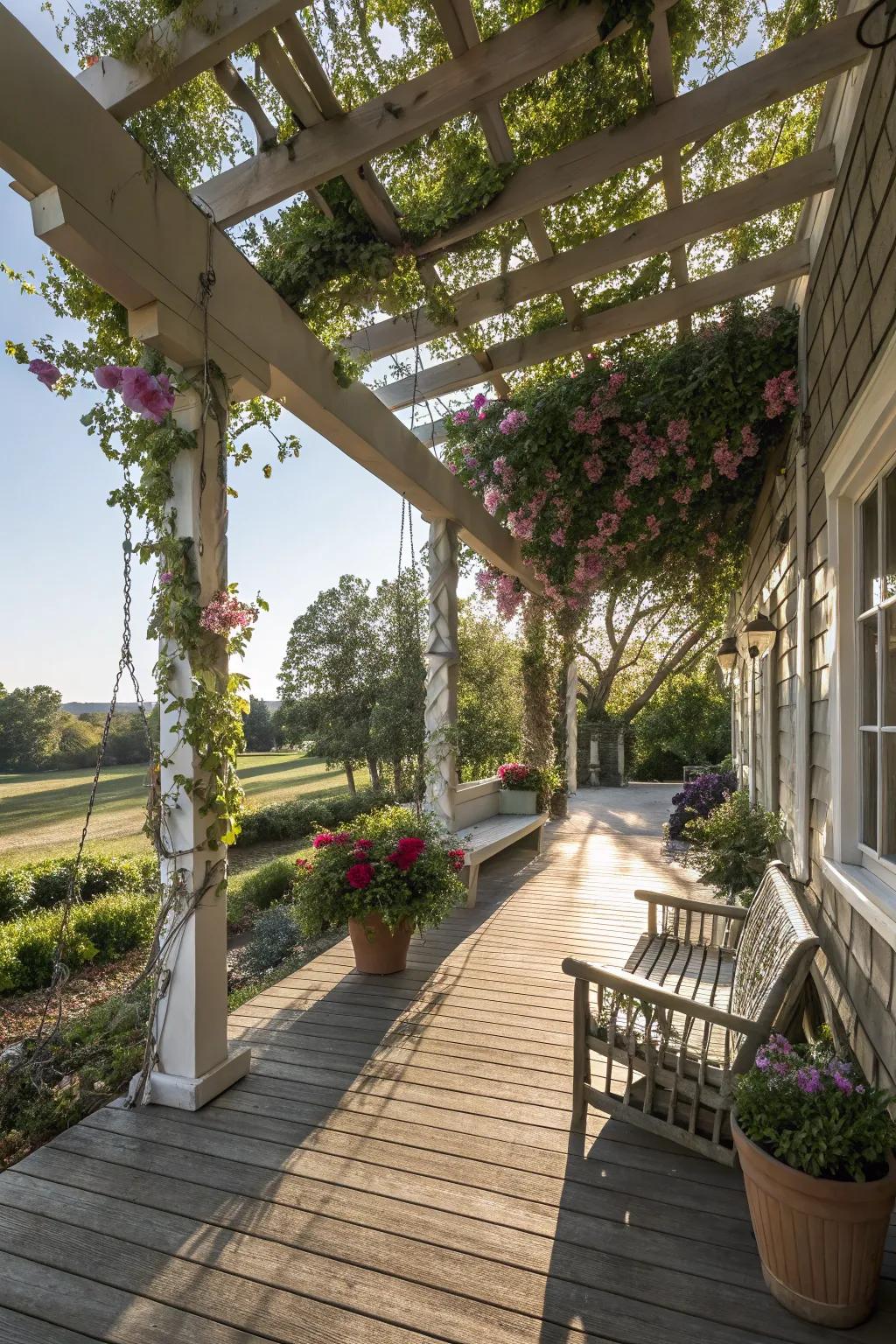 A shaded area offers a perfect balance of sun and shelter.