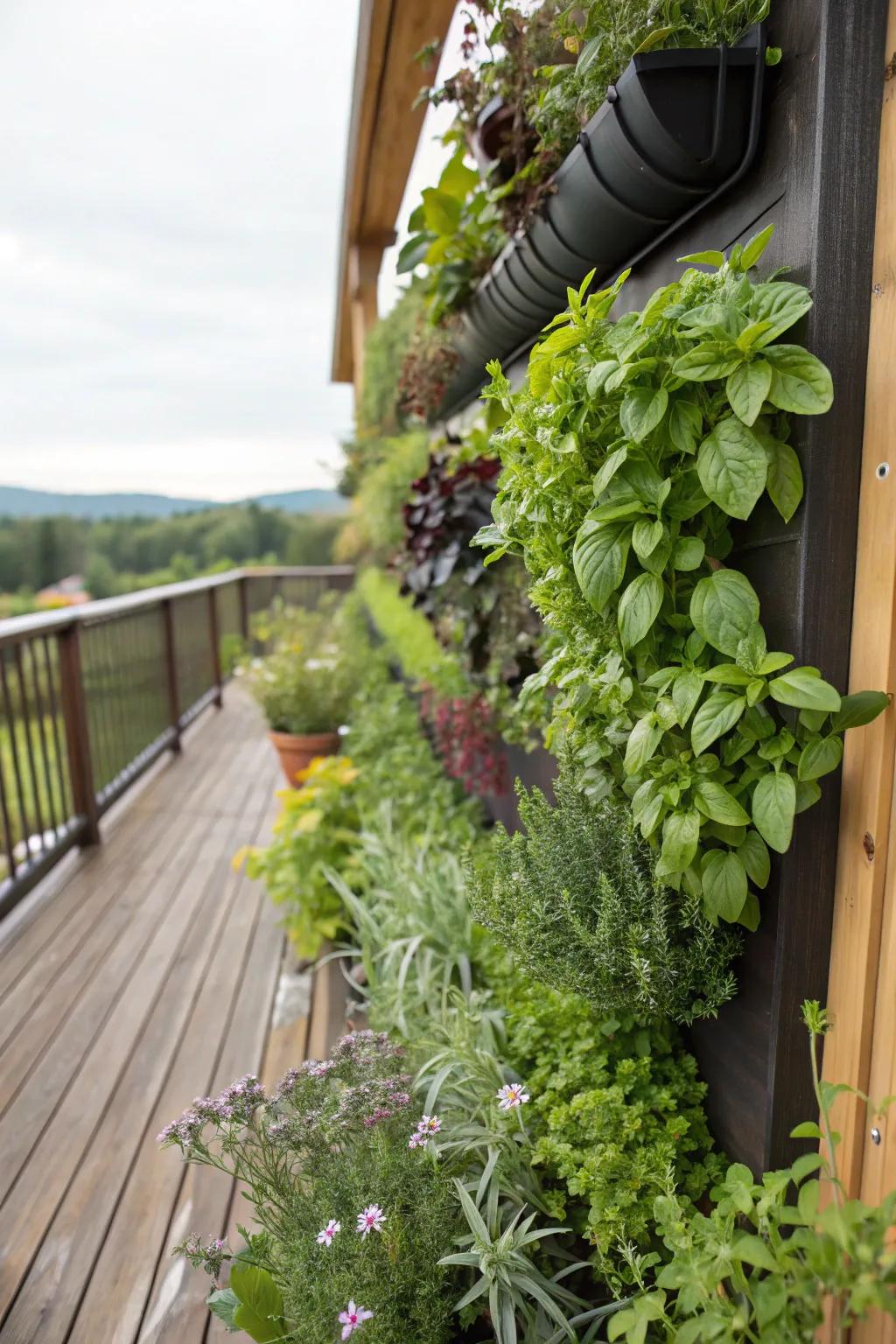 Grow a vertical garden for a burst of nature on your deck.