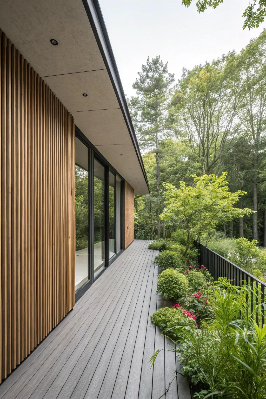 Wooden slats add a touch of elegance to your deck.