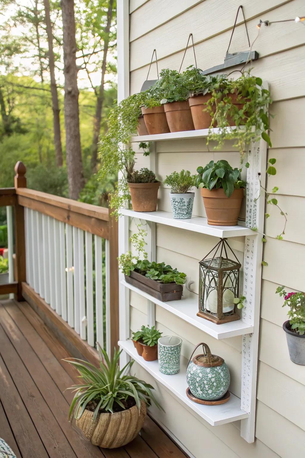 Shelves for decor personalize your deck.