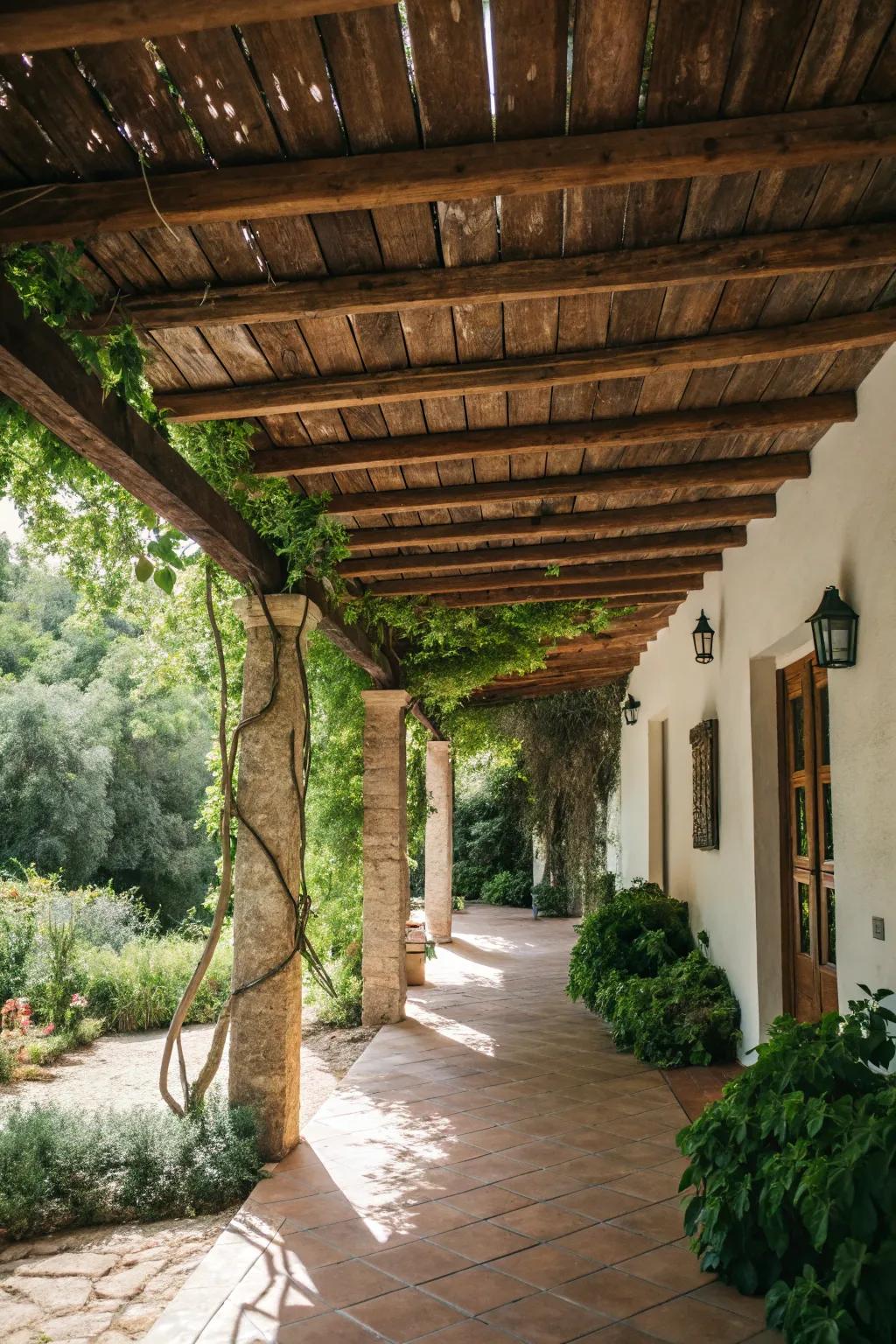 An open beam structure enhances light and space in your patio.