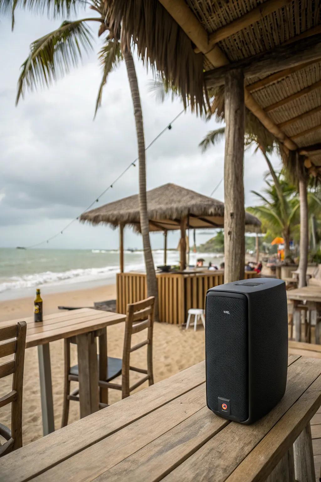 Music sets the perfect mood for any beach bar.
