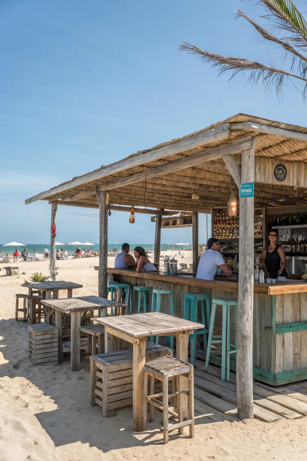 Upcycled furniture brings character and sustainability.