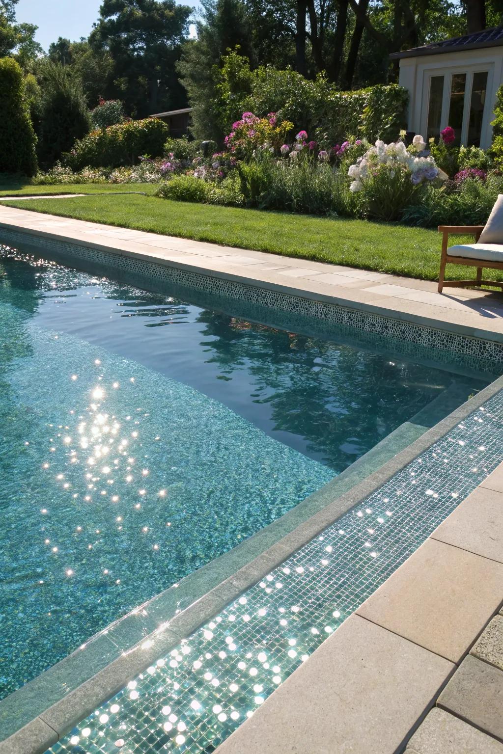 Add whimsy with playful glass bead tiles.