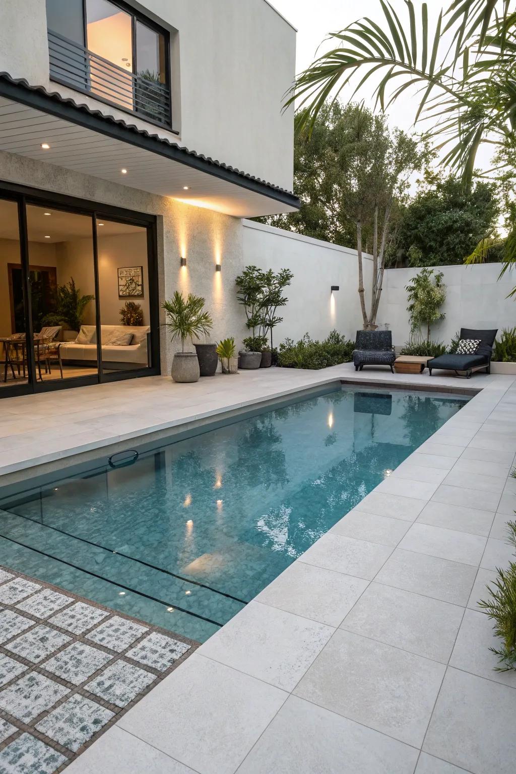 Achieve a modern aesthetic with elegant porcelain tiles.