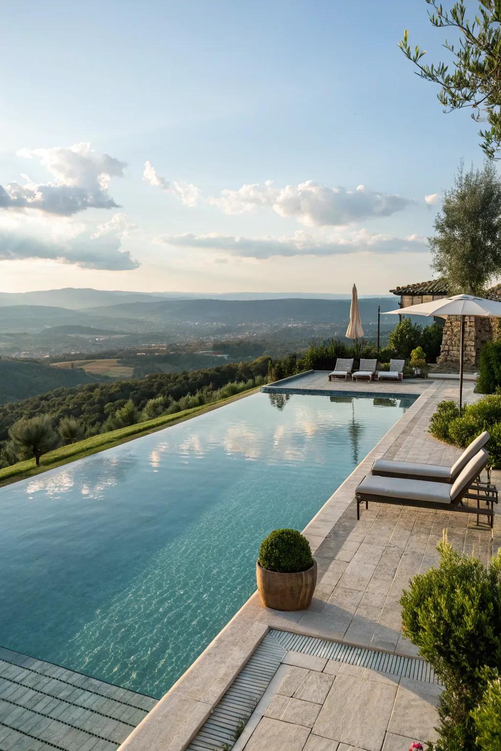 Feel like you're swimming in the sky with an infinity edge.