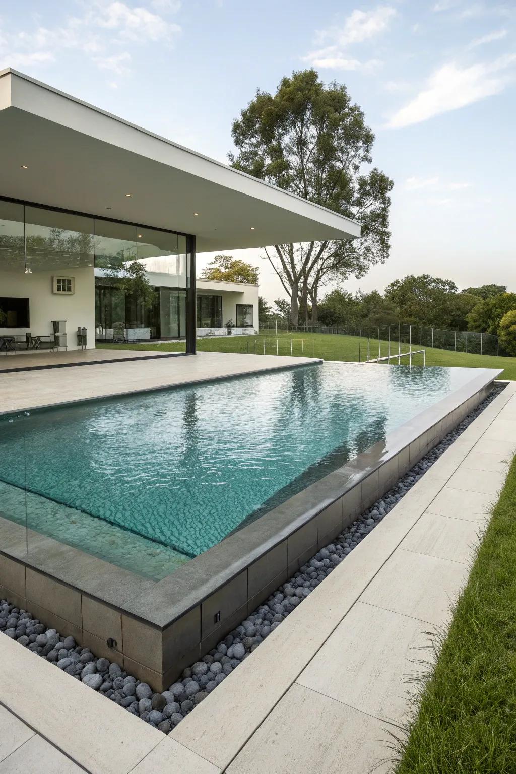 Make a bold statement with cantilevered edges.