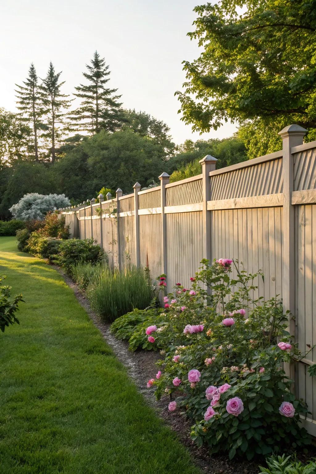 Height variations add visual interest to your fence.