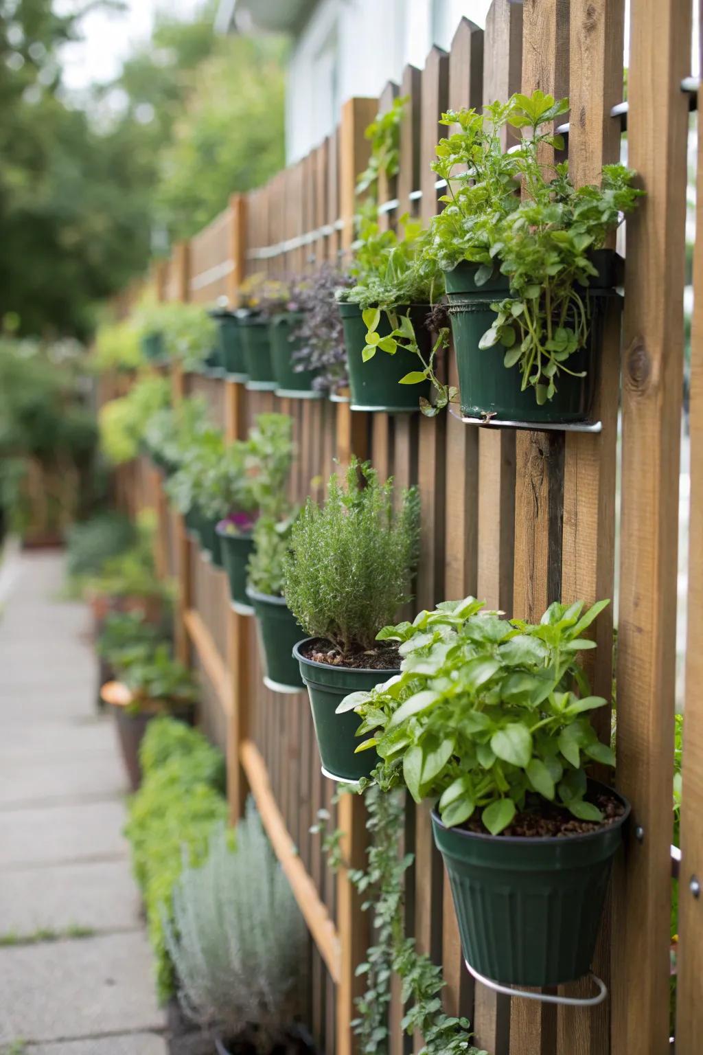 Vertical garden fences add color and life to your space.