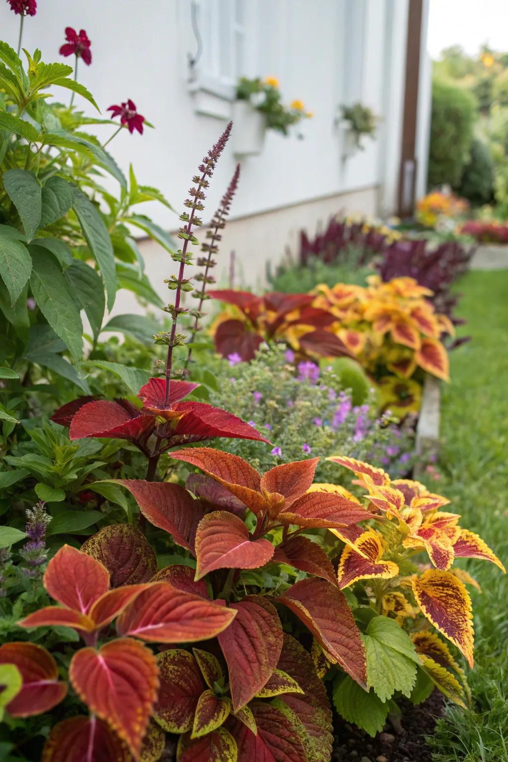 Colorful foliage brings a garden to life with minimal upkeep.