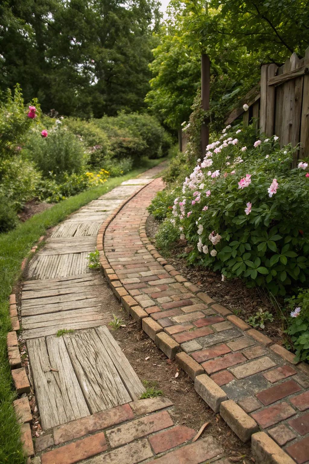 Recycled materials bring character and sustainability to your garden.