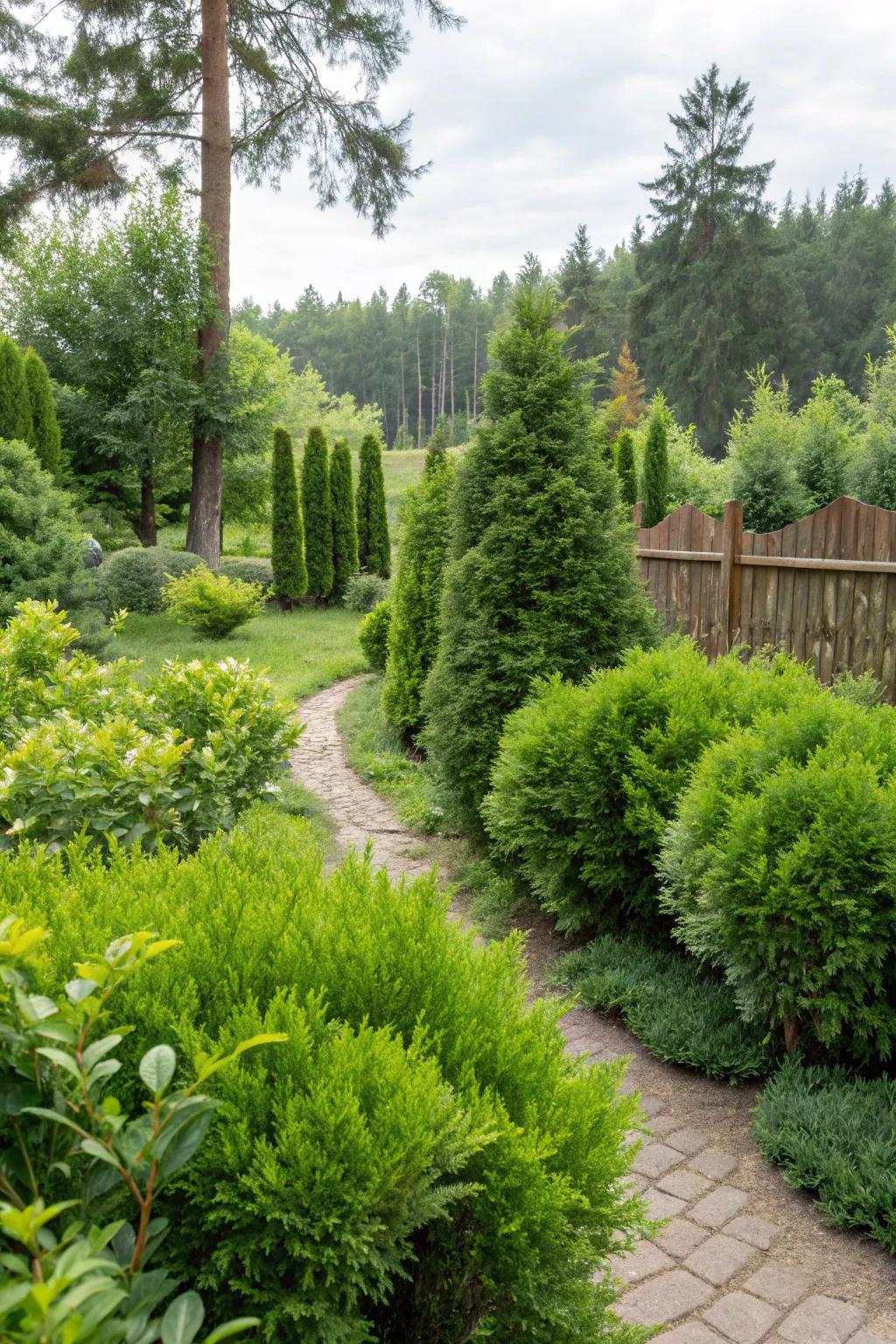 Evergreens keep your garden vibrant all year long.