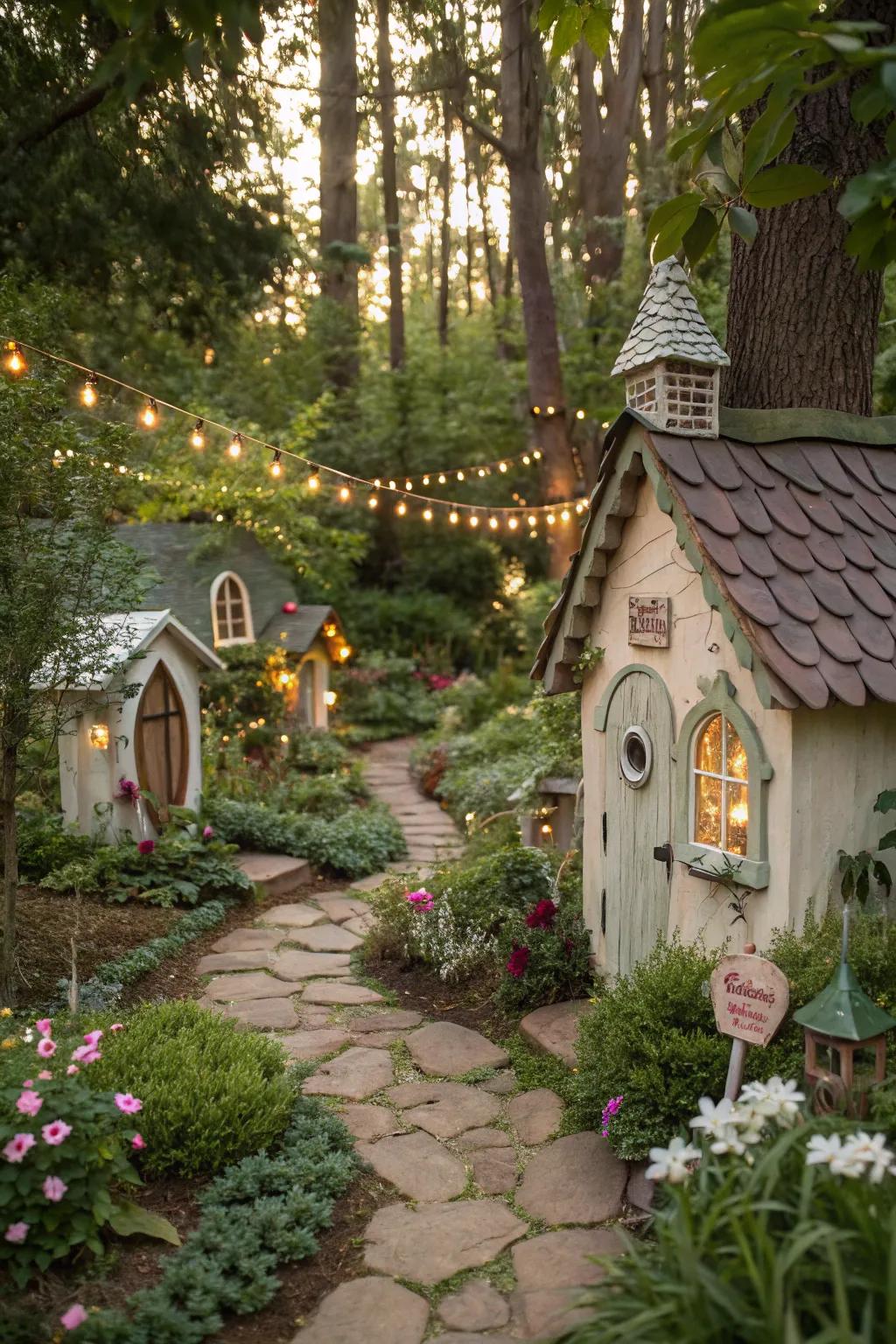 A themed garden nook inspired by fairy tales.