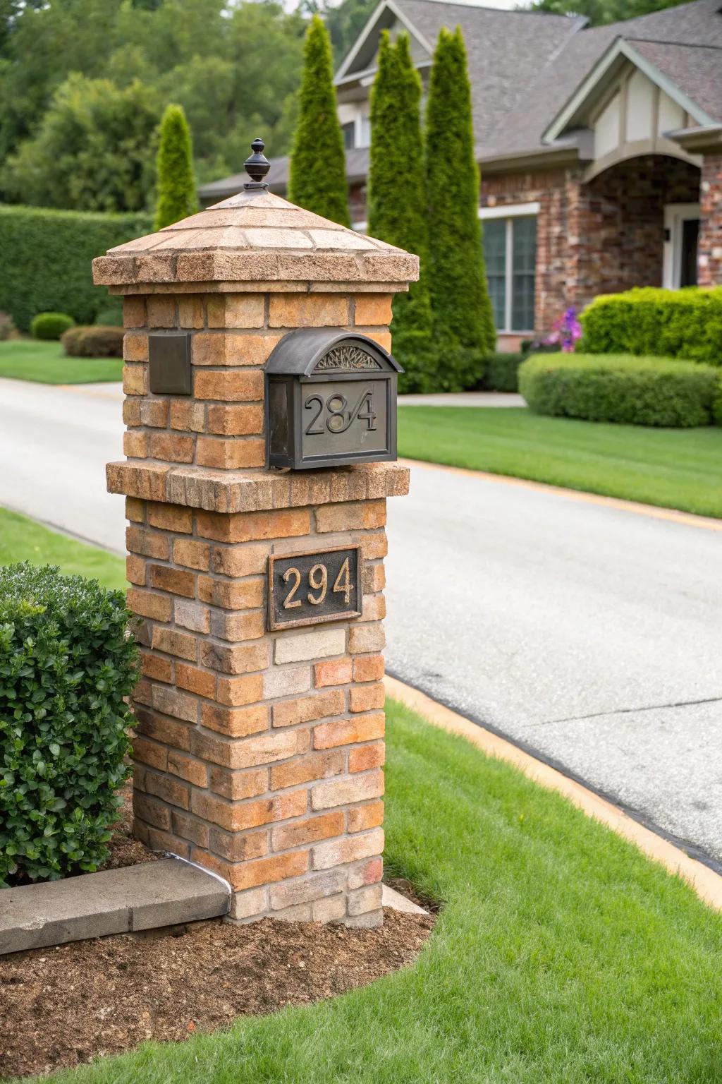Enhance mailbox functionality with a custom address number plate.