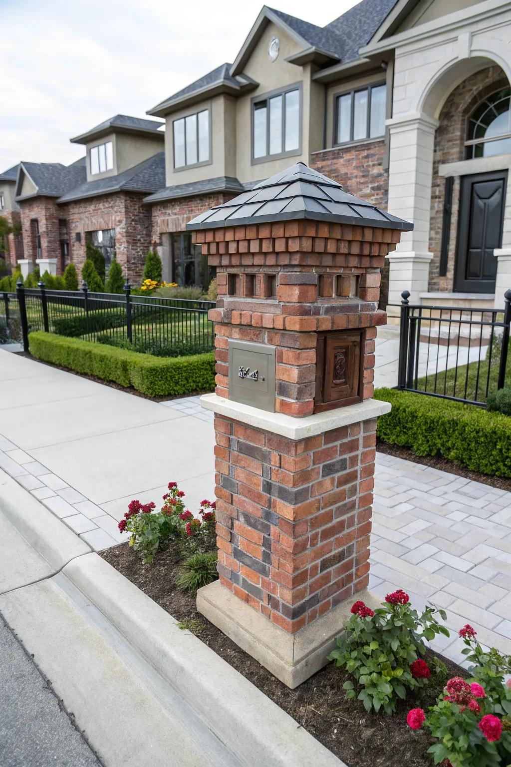Amp up your mailbox charm with diverse brick patterns.