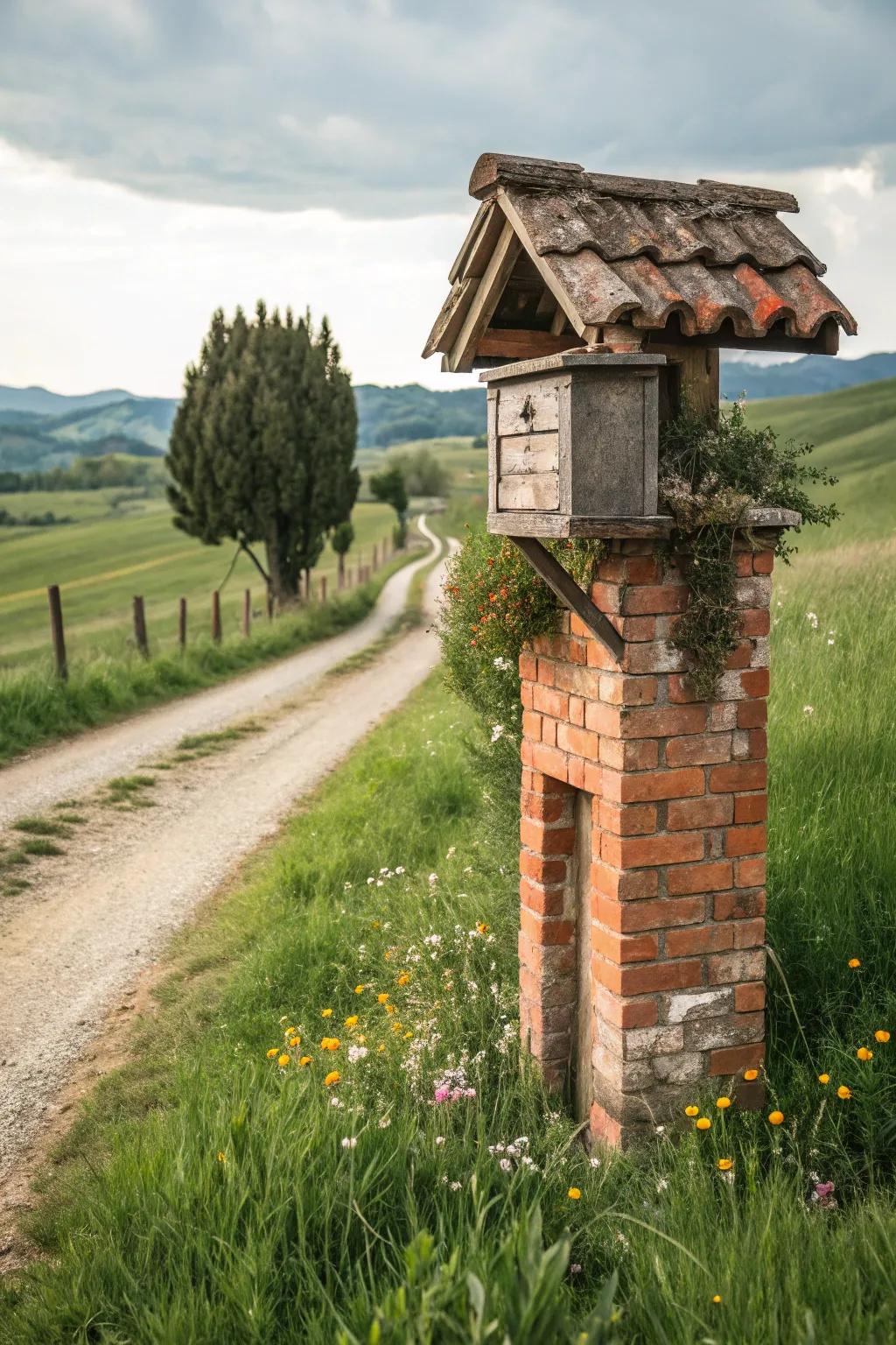 Foster warmth with rustic wooden accents combined with your mailbox.