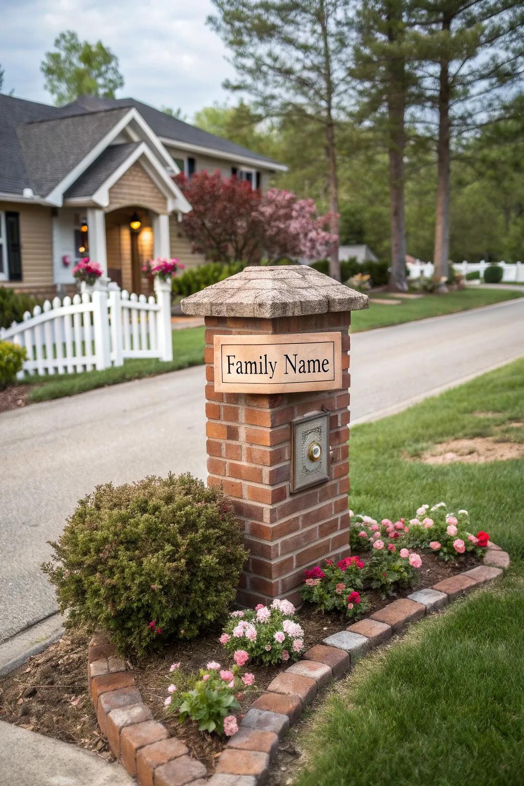 Personalize your mailbox with custom name plaques.